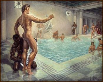 350x278 Kevin L. O'Brien's Blog Songs - Roman Bath House Painting