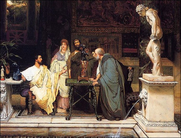 611x466 Baths, Games, Pets, Entertainment And Recreation In Ancient Rome - Roman Bath House Painting