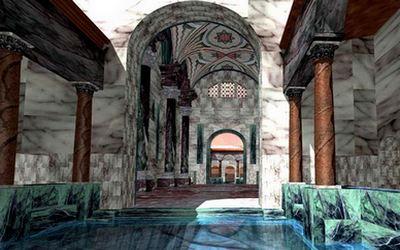 400x250 Roman Baths - Roman Bath Painting