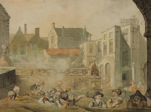 500x373 Roman Sacred Spring The Roman Baths - Roman Bath Painting