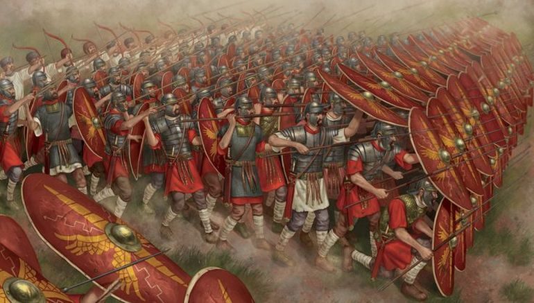 770x437 Nifty Animation Shows The Evolution Of Roman Battle Tactics - Roman Battle Painting