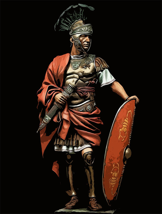 685x900 Portrait Of A Roman Legionary - Roman Centurion Painting
