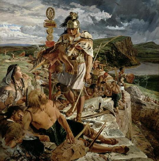 540x544 Hardrian's Wall Roman On The Wall - Roman Centurion Painting