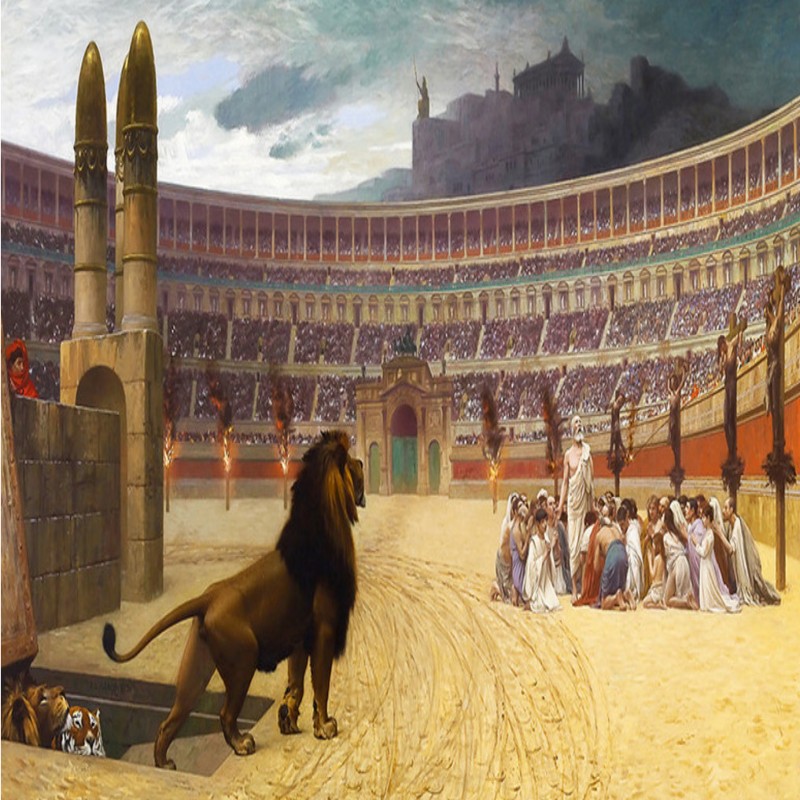 800x800 Wallpaper 3d Roman Colosseum Oil Painting Background Wall - Roman Colosseum Painting
