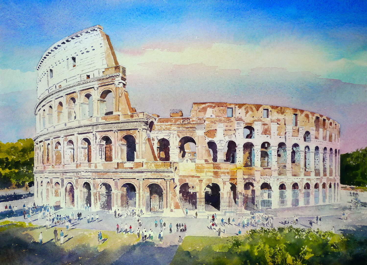 Roman Colosseum Painting At PaintingValley.com | Explore Collection Of ...