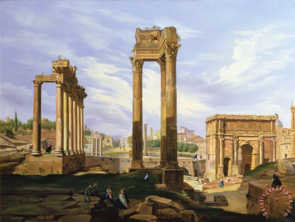 960x722 Jodocus Sebasiaen Adeele View Of The Roman Forum Painting - Roman Forum Painting