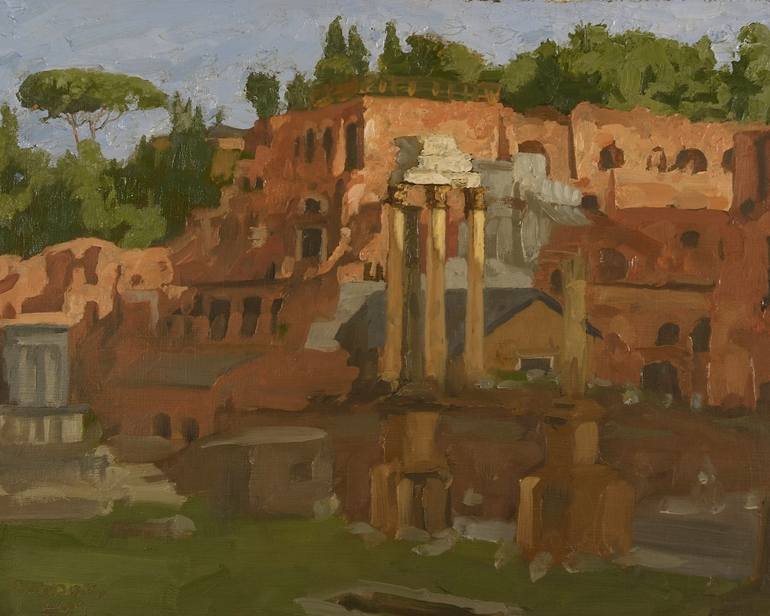 770x616 Saatchi Art Roman Forum, Evening Painting By Patrick Connors - Roman Forum Painting