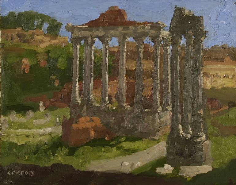770x603 Saatchi Art The Temples Of Vespasian Amp Saturn, Roman Forum - Roman Forum Painting