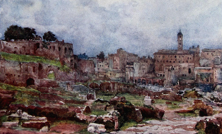 730x440 The Roman Forum Seen By A 1905 Armchair Traveller - Roman Forum Painting
