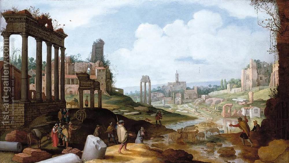 1000x563 View Of The Forum Romanum Willem Van, The Younger Nieulandt - Roman Forum Painting