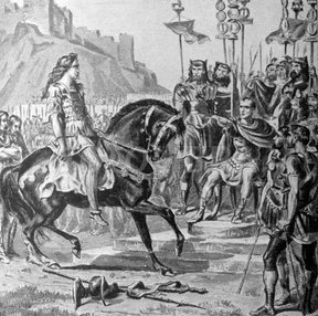 288x286 Painting Depicting A Scene From The Triumph Of Julius Caesar (100 - Roman General Painting