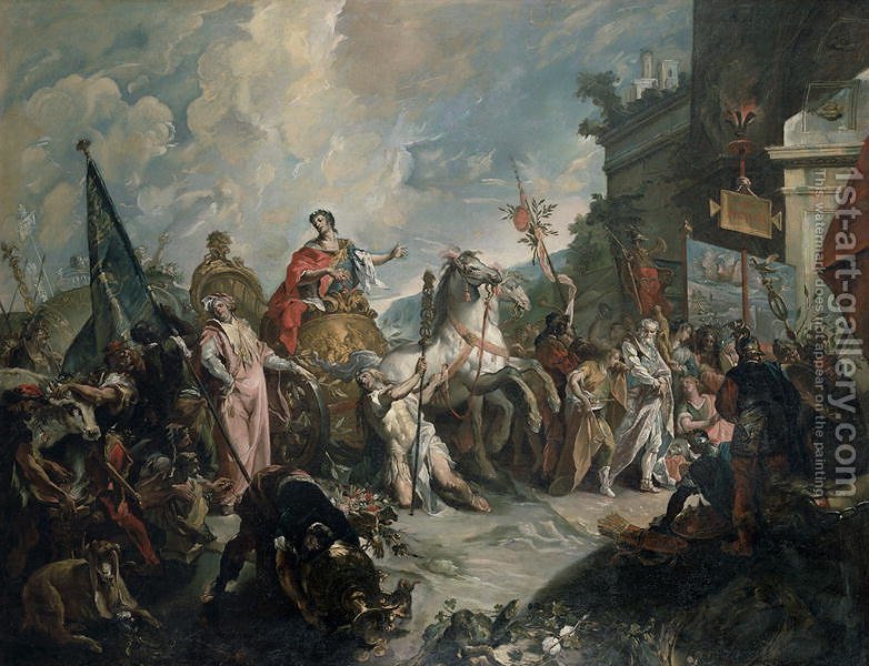 782x600 The Triumph Of A Roman General Giovanni Antonio Guardi - Roman General Painting