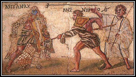 470x267 Johnston's Private Life Of The Romans, Ch. 9 - Roman Gladiator Painting