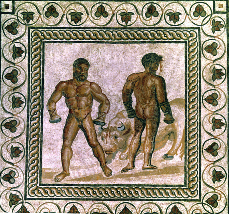900x843 Roman Gladiators Painting By Granger - Roman Gladiator Painting