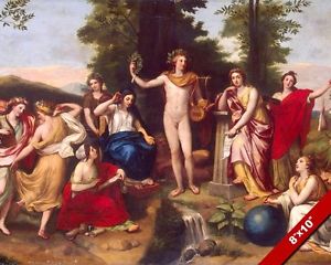 300x240 Roman God Apollo Upon Greek Mount Parnasus Painting Art Real - Roman God Painting