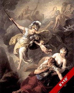 240x300 Battle Of Mars Amp Minerva Roman Gods Goddess Painting Rome Art Real - Roman God Painting