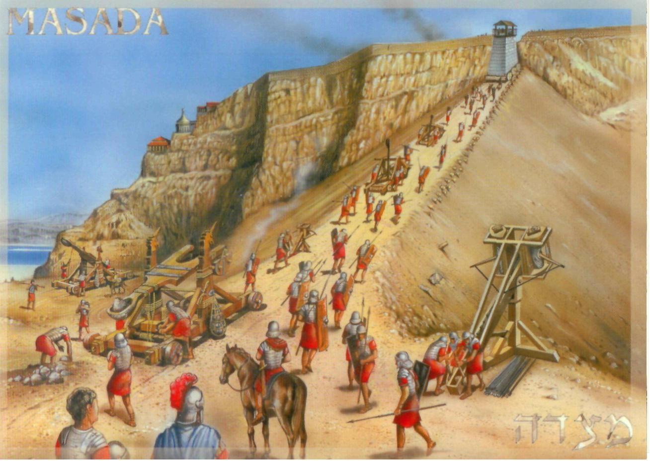 1308x927 Another Painting Of The Assault On Masada Up The Ramp By The 10th - Roman Legion Painting