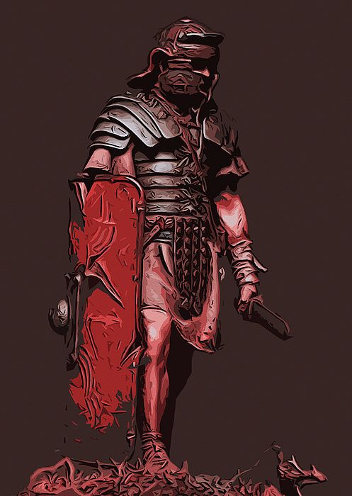 497x700 Ancient Warriors - Roman Legionary Painting