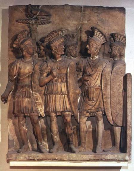 450x572 Soldiers Of The Praetorian Guard, Relief - Roman Military Painting