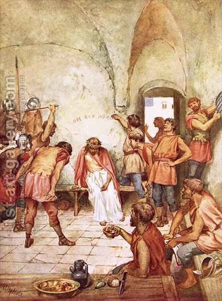 443x600 Jesus Mocked By Roman Soldiers William Brassey Hole Reproduction - Roman Oil Painting