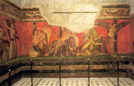 448x288 Roman Wall Painting - Roman Painting