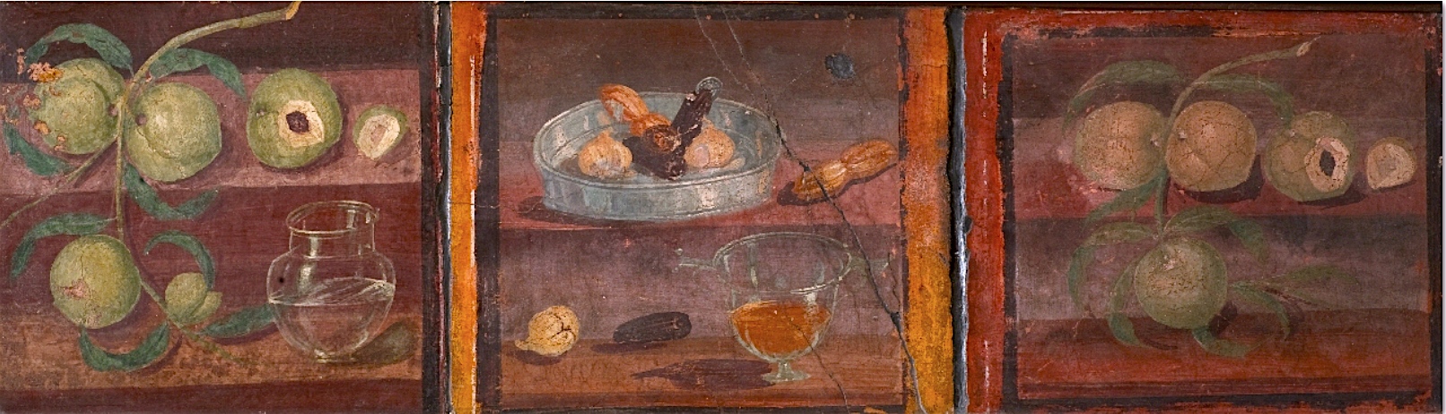 1612x462 Ancient Roman Still Life Painting - Roman Painting