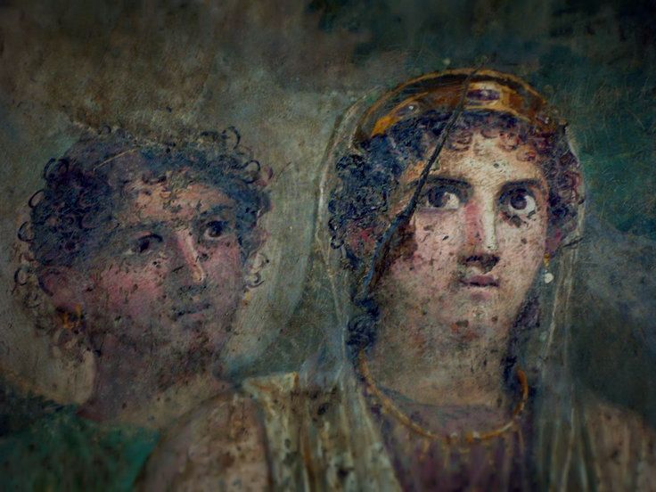 736x552 Ancient Roman Painting On A Wall Of A Villa In The Buried Roman - Roman Painting