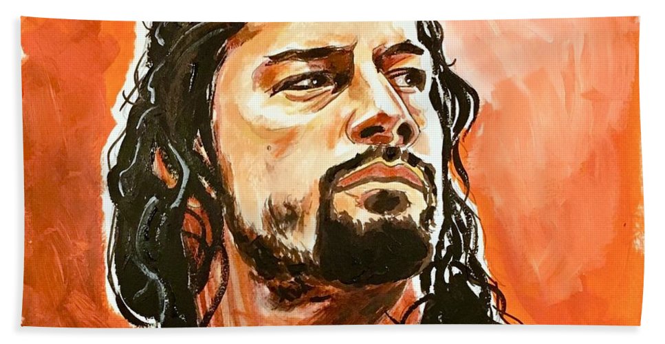 967x500 Roman Reigns Beach Sheet For Sale By Joel Tesch - Roman Reigns Painting