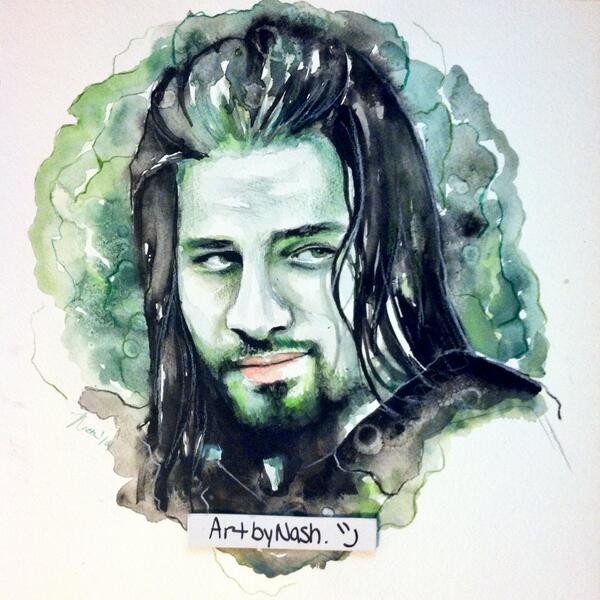 600x600 Watercolor - Roman Reigns Painting