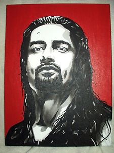 225x300 Canvas Painting Wrestler Roman Reigns Red Bampw Art 16x12 Inch - Roman Reigns Painting