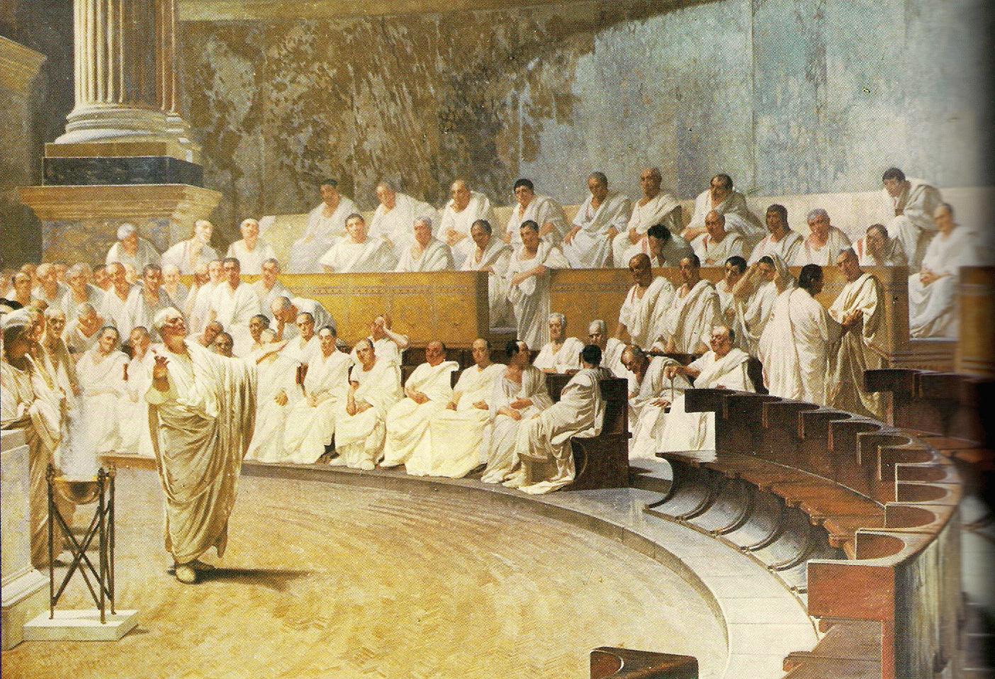 1404x958 The Construction Of Western Identity In The Ancient World - Roman Senate Painting