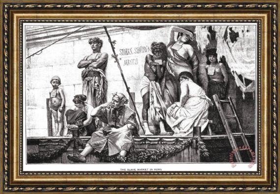 570x396 Others Ancient Rome Slave Market Framed Painting For Sale - Roman Slave Market Painting