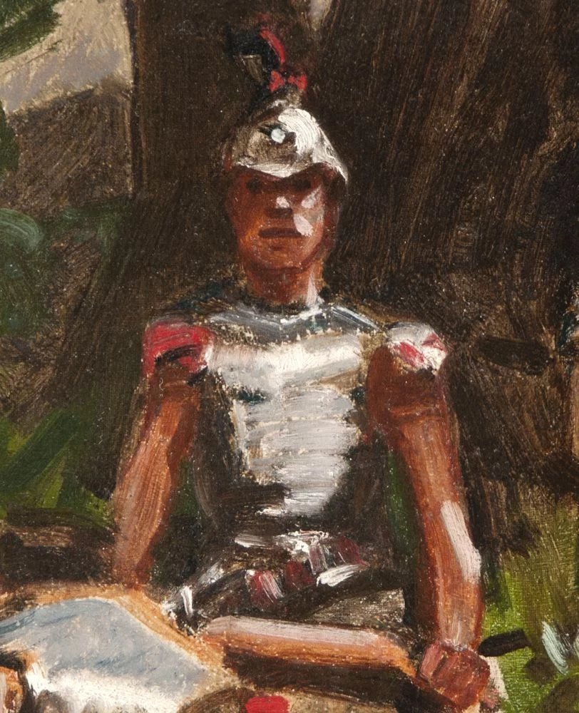 812x1000 Oil Painting Of Roman Soldiers, After Gilbert Gaul Pia's Antique - Roman Soldier Painting