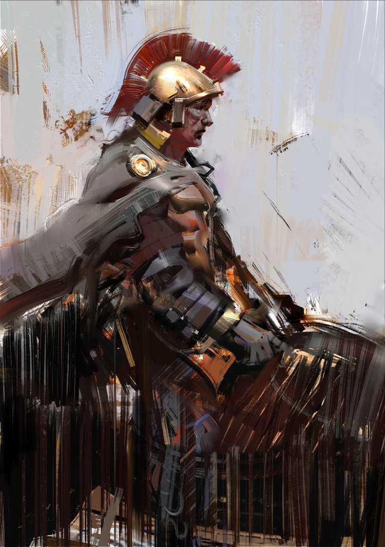 750x1065 Roman Soldier By Jamajurabaev - Roman Soldier Painting