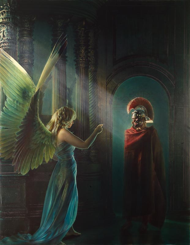 621x800 The Meeting, Painting By Robert Schoeller - Roman Soldier Painting