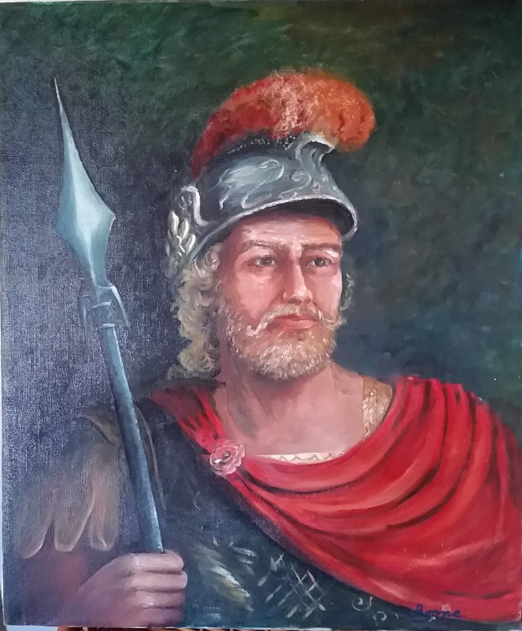1016x1227 Vintage Roman Soldier Centurion Oil Painting By Craftiqueredux - Roman Soldier Painting