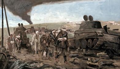 391x227 Roman Feldmeyer, Der Meldereiter - Roman Soldiers In Battle Painting