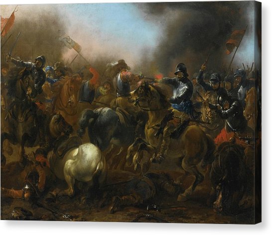 546x471 Roman Soldier Canvas Prints - Roman Soldiers In Battle Painting