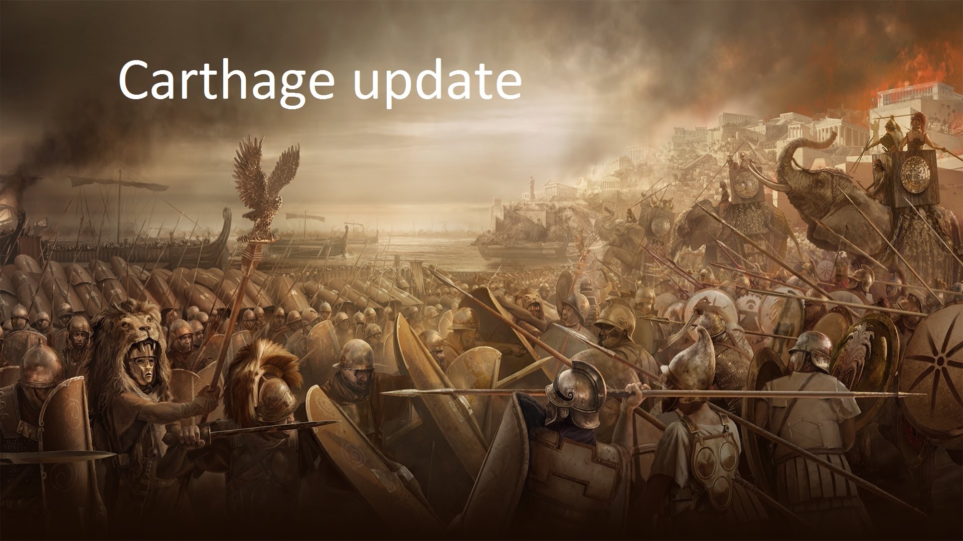 1920x1080 Warriors Of Carthage Update 1 - Roman Soldiers In Battle Painting