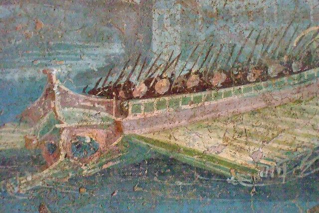 640x427 Roman War Galleys Were Frequent Subjects Of Pompeii Frescoes 1st - Roman War Painting