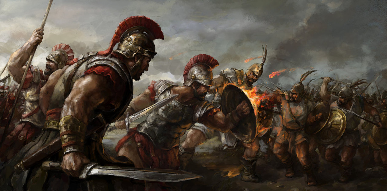 Roman Warrior Painting at PaintingValley.com | Explore collection of ...