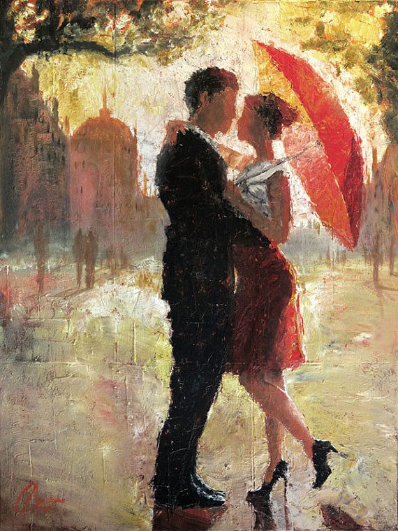 570x760 This Is An Original Oil Painting By Artist Christopher Clark. Love - Romantic Couple Painting Images