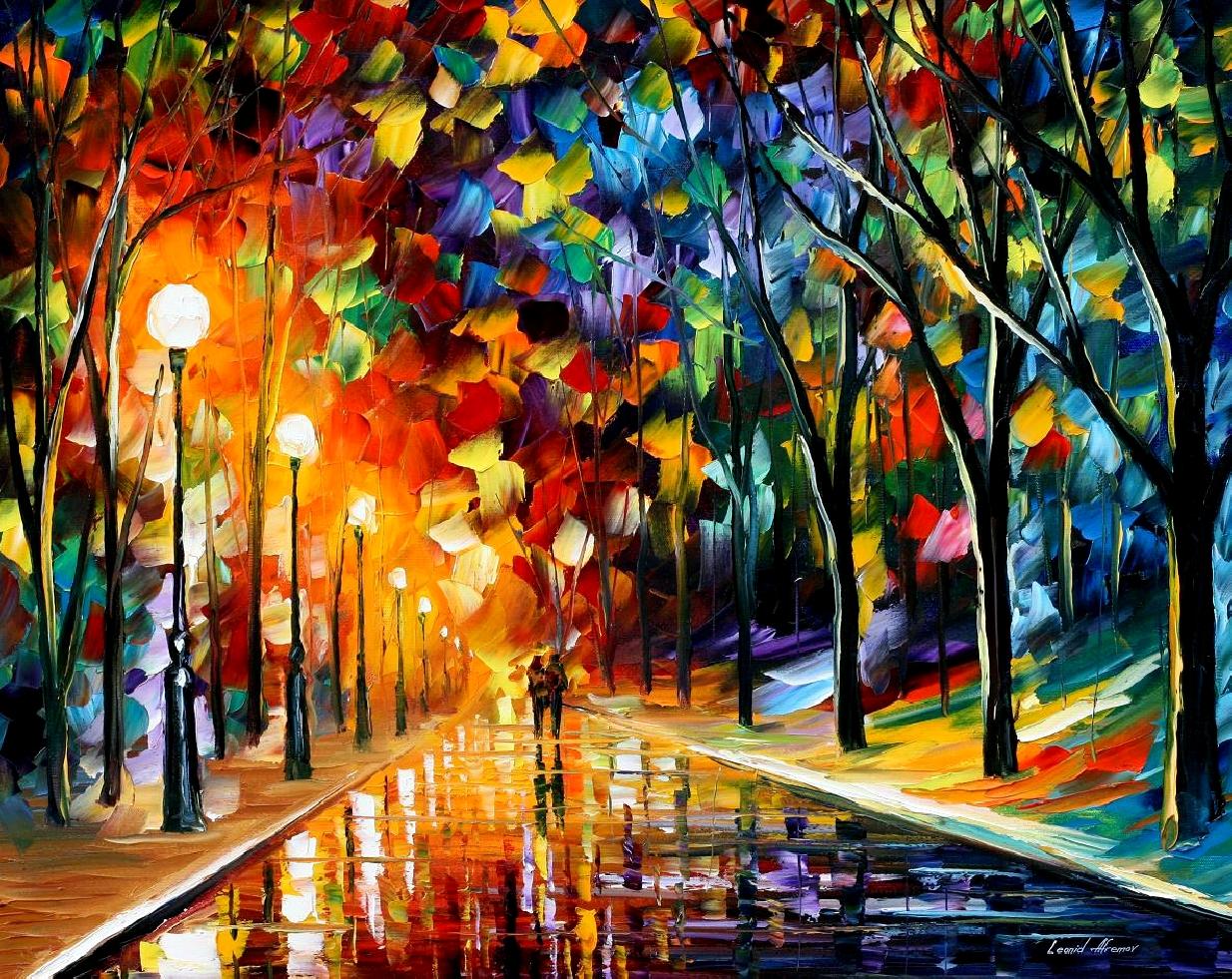 1234x981 Romantic And Love Oil On Canvas Paintings By Leonid Afremov - Romantic Love Painting