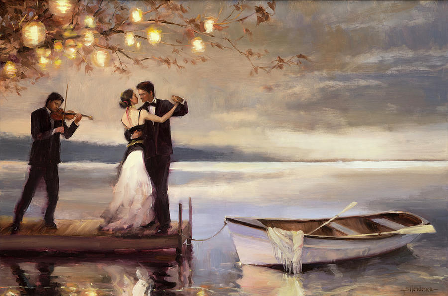 900x595 Twilight Romance Painting By Steve Henderson - Romantic Painting