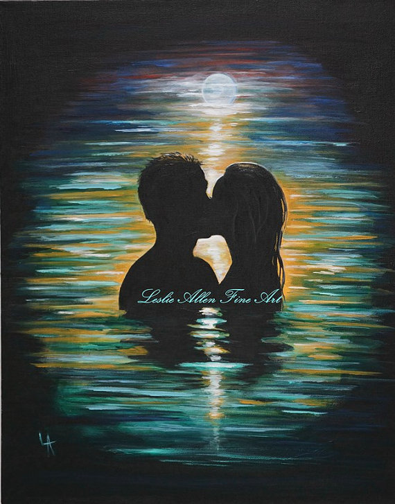 570x727 Couple Painting Print Couples Romantic Painting Love Couple - Romantic Painting