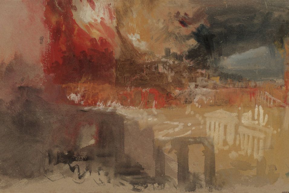 956x640 Filejmw Turner, The Burning Of Rome, Circa 1834 5. Gouache - Rome Burning Painting