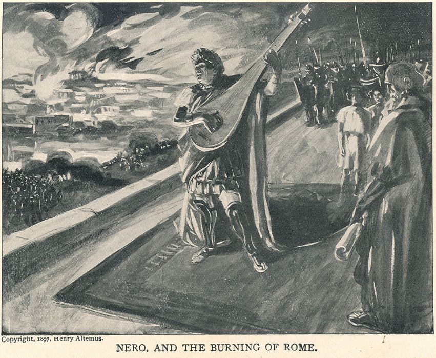 851x698 Great Fire Of Rome - Rome Burning Painting