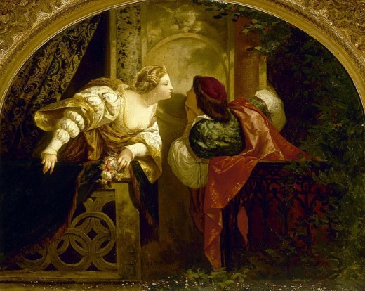 520x414 The Romeo And Juliet Balcony Scene Owlcation - Romeo And Juliet Balcony Scene Painting
