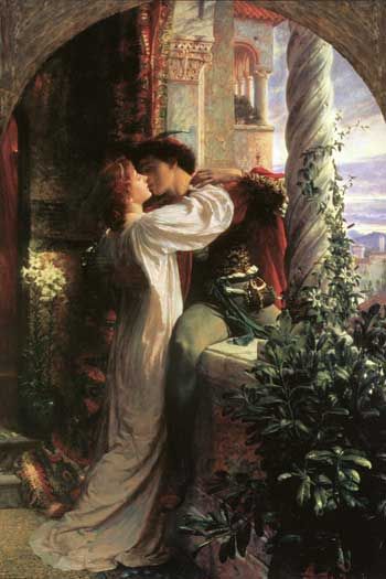 350x525 Top 5 Most Romantic Paintings Shakespeare, Frank - Romeo And Juliet Balcony Scene Painting