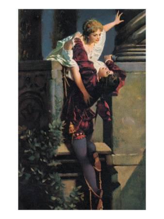 338x450 William Shakespeare's Romeo And Juliet Balcony Scene Painting By - Romeo And Juliet Balcony Scene Painting